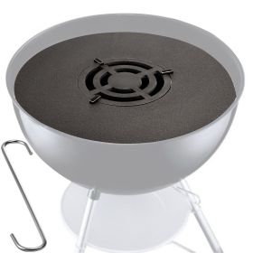40" Replacement BBQ Grill Griddle Grate, Carbon Steel Griddle Grill with Center Grate, Easy Maintenance Grate Insert For 18 Inch Kettle BBQ